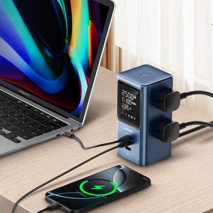 LDNIO SC2 45W PD charger 2500W universal power strip with LED