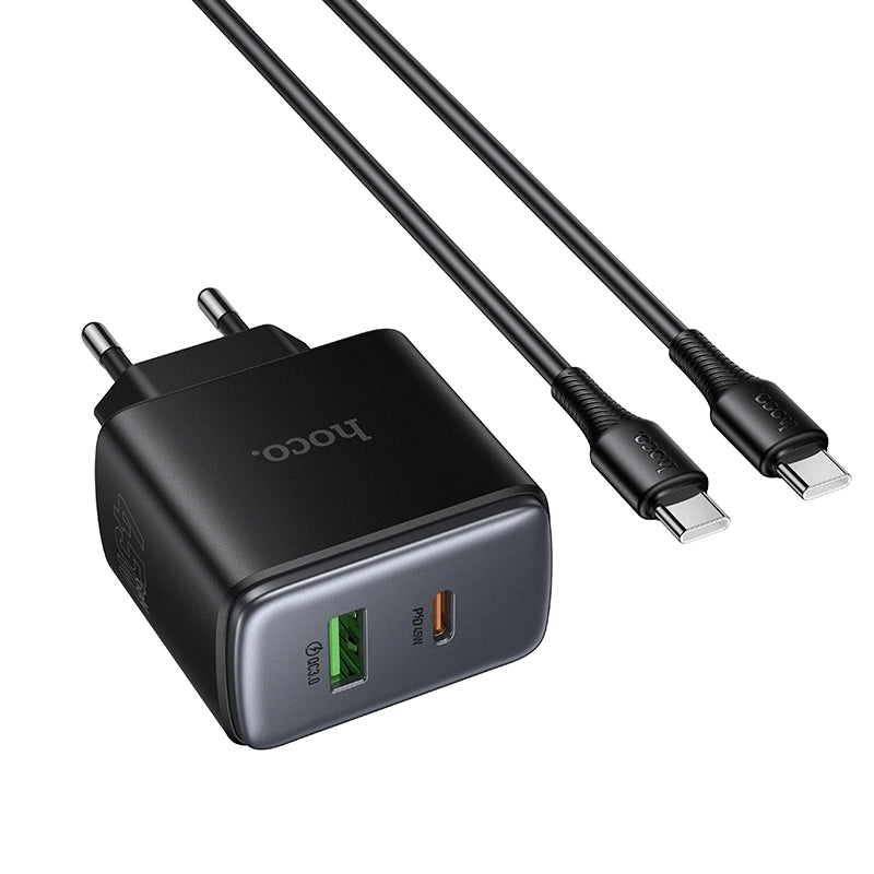 HOCO C158A 45W GaN Fast Charger USB C Dual Port Charger