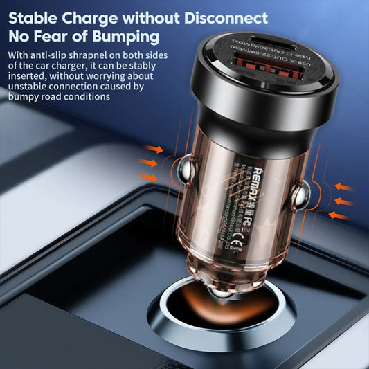 REMAX (RCC338) 2 in 1 Car 30W PD Fast Charger