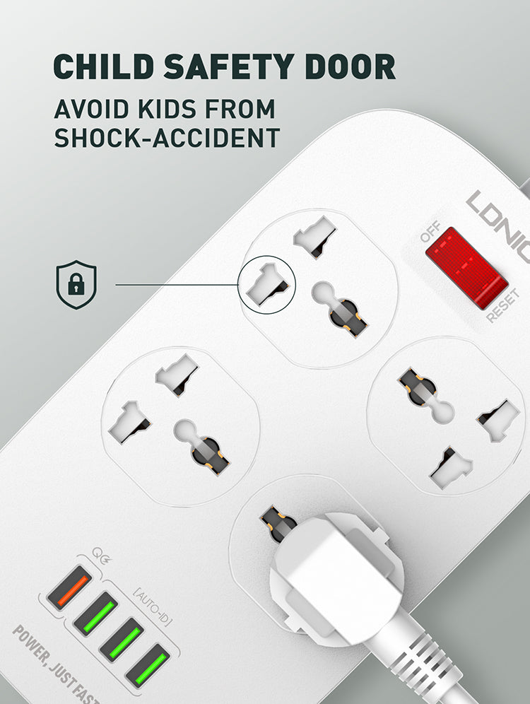 LDNIO SC4407 Universal Outlet Fast Charging Power Strip