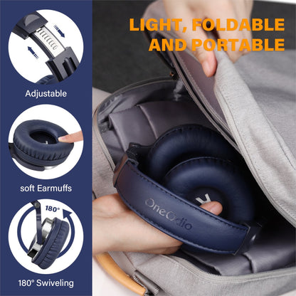 Oneodio Pro 10 Professional Wired Over Ear DJ and Studio Headphones - BK