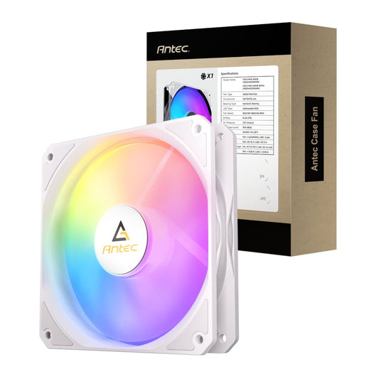 Antec P12R PWM 120mm ARGB Reverse Case Fan- White
