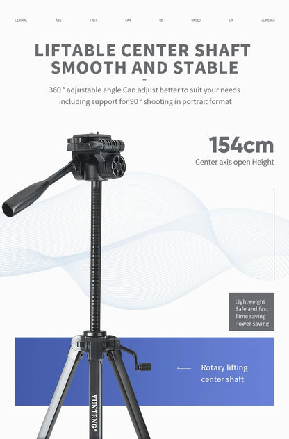 Yunteng VCT-668 Pro Camera Tripod with Damping Head Fluid Pan for SLR/DSLR