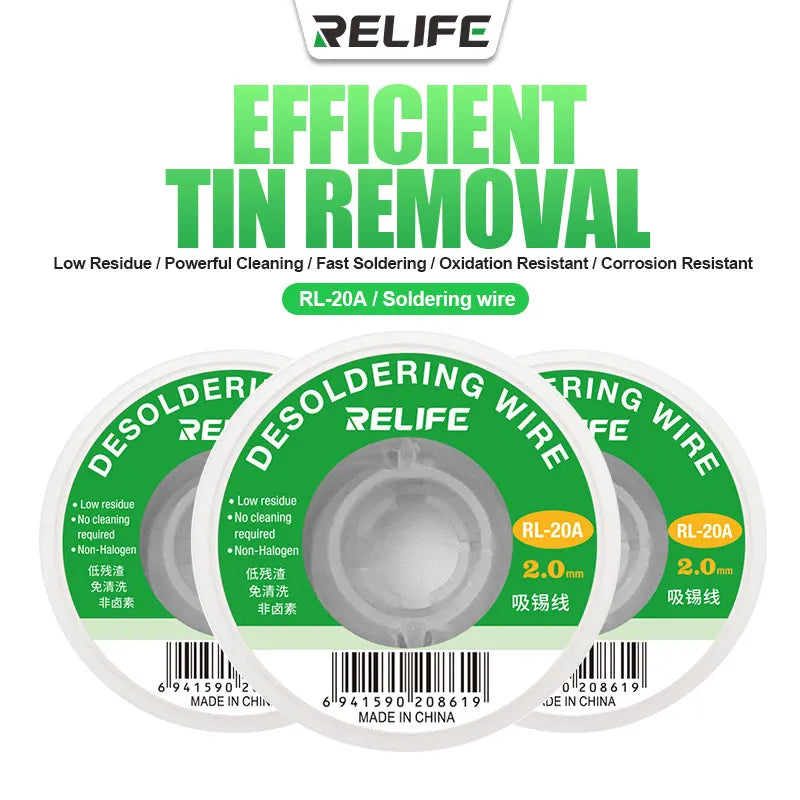 RELIFE RL-20A Desoldering Braid / Welding Wick Solder Remover