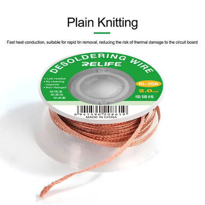 RELIFE RL-20A Desoldering Braid / Welding Wick Solder Remover