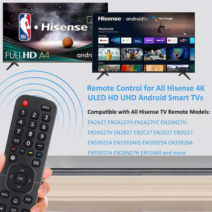 Replacement Remote Control for Hisense EN2P30H QLED TV