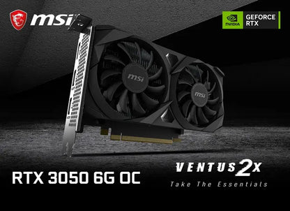 MSI Nvidia GeForce RTX 3050 Ventus 2X 6G OC GDDR6 96-BIT Graphics Card