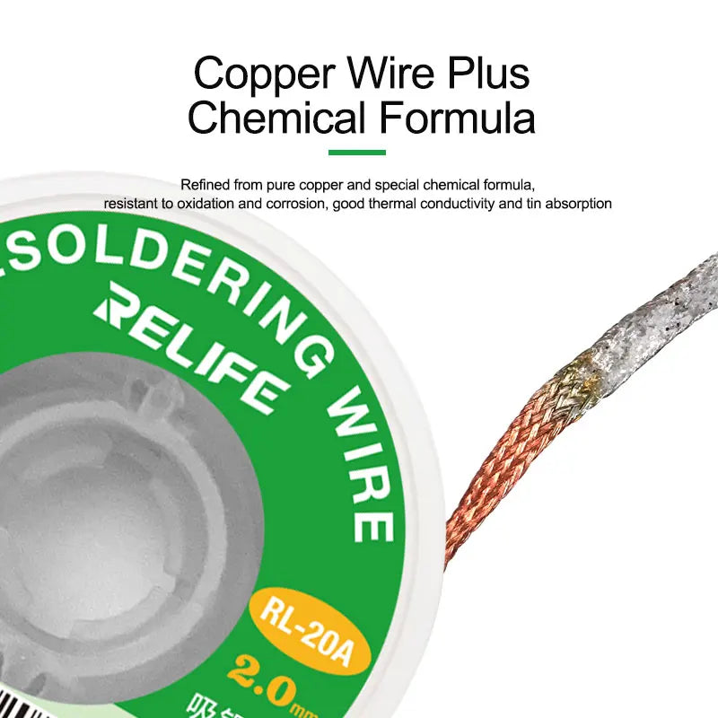 RELIFE RL-20A Desoldering Braid / Welding Wick Solder Remover
