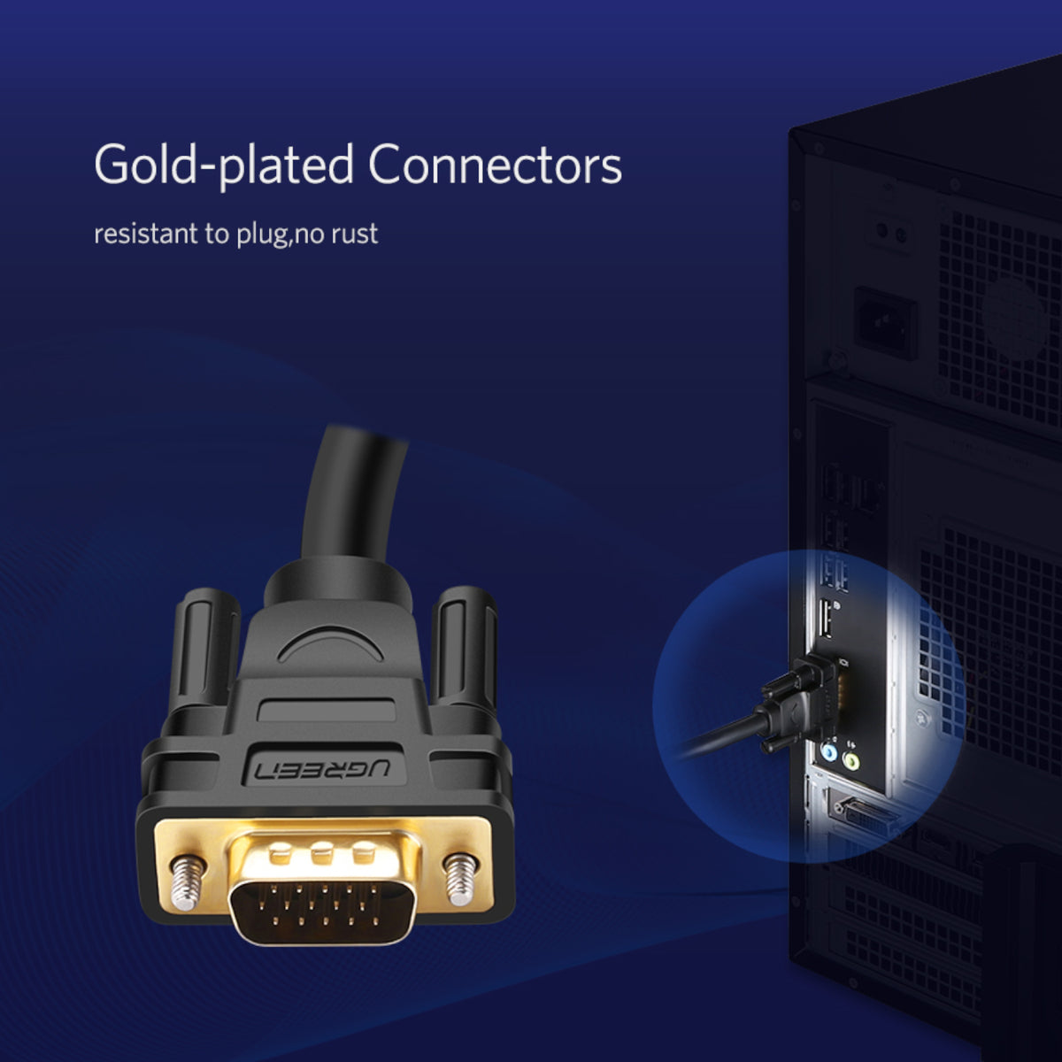 UGREEN VGA Male to Male Cable - 3M