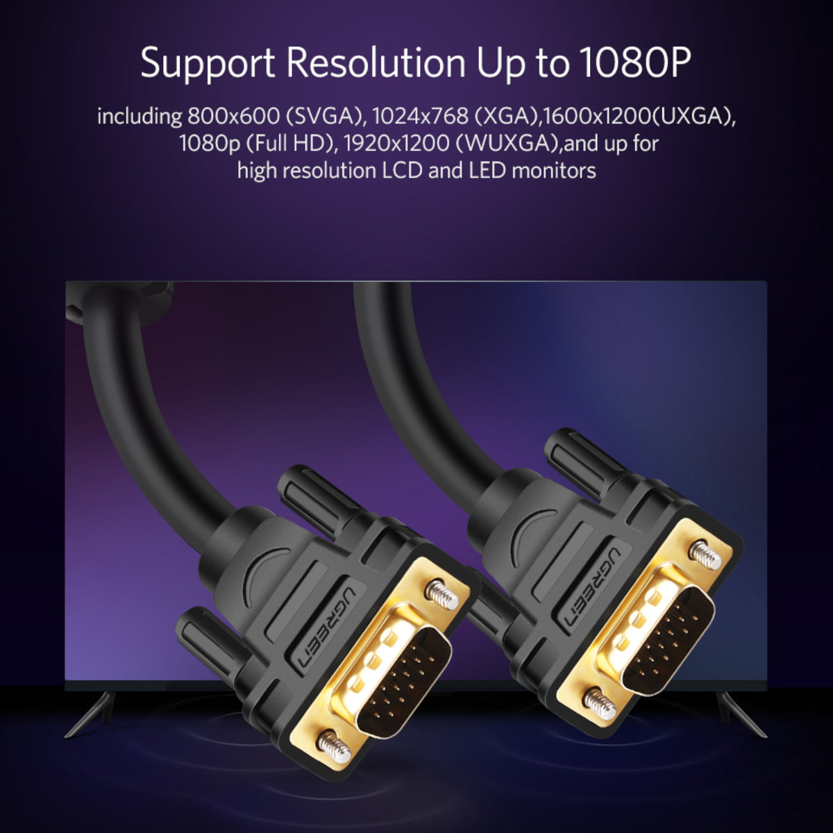 UGREEN VGA Male to Male Cable - 3M