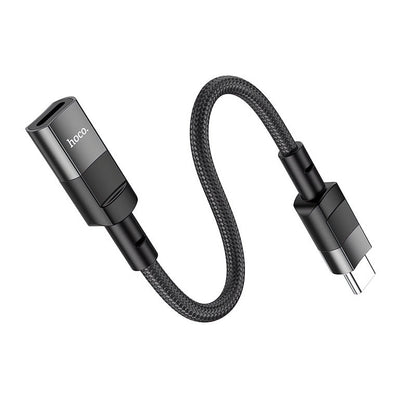 Lightning to USB-C Adapter Hoco U107 - (10cm) (pack of 2)