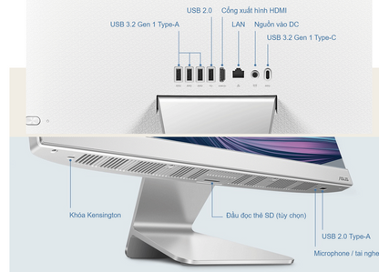 Asus A3202 21.5" AIO 12th Gen i5-1235U 8GB 512GB Win 11 Pro Desktop