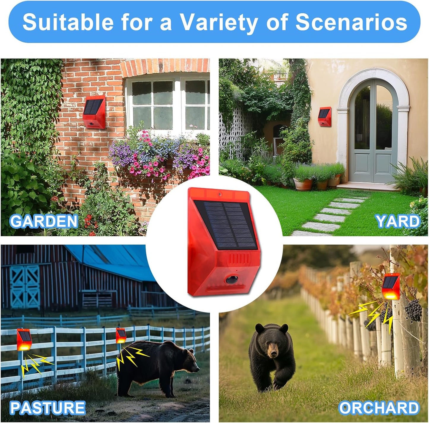 Outdoor Solar Motion Sensor Wireless Alarm