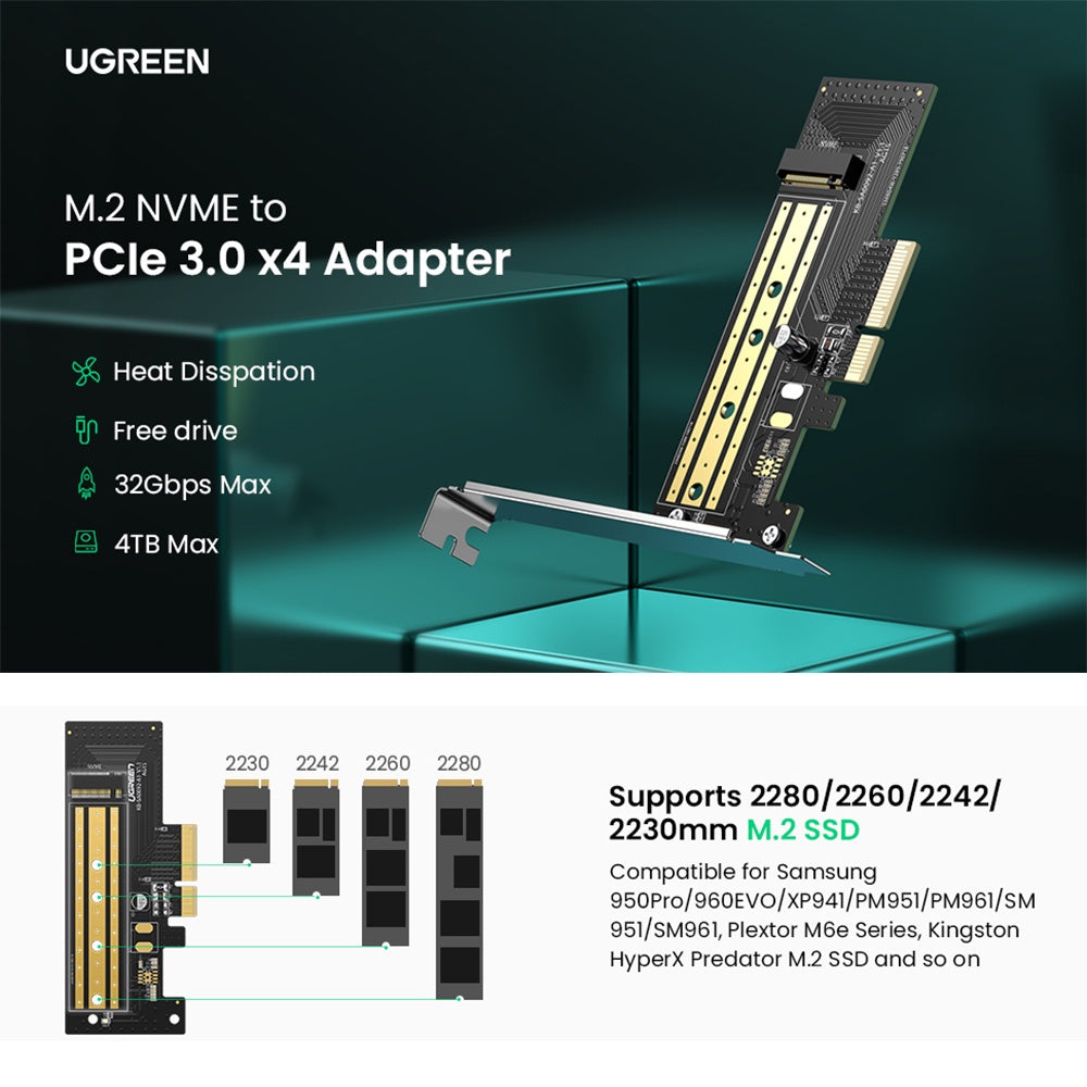 UGREEN CM302 M.2 NVME to PCI-E3.0X4 Express Card