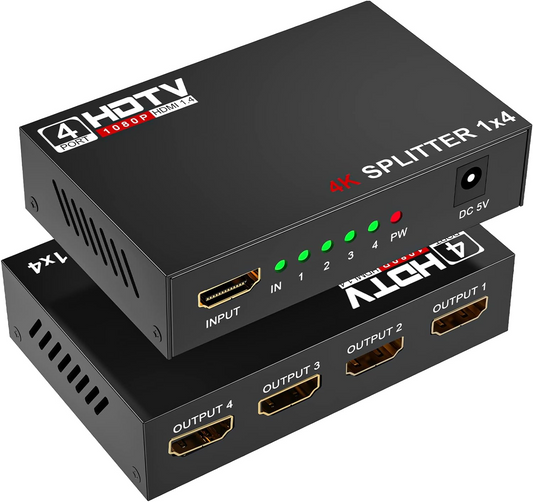 1x4 HDMI Splitter (HDMI input to 4 HDMI output) Full HD 1080P