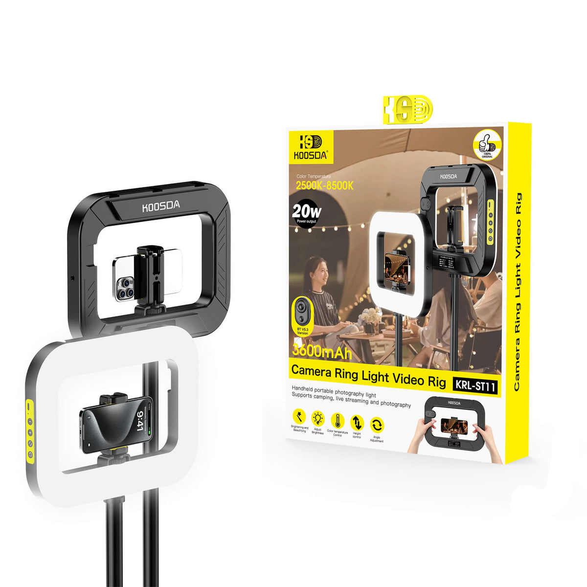 Koosda KRL- ST11 Ring Light - Without stand
