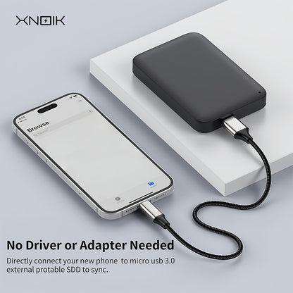 Kakusiga USB to Micro USB, 5Gbps SuperSpeed Cable - 0.5m