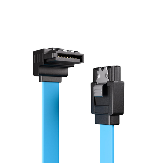 SATA 3 6GB/s Data Cable Right Angle Cable with Locking latch - 2 pack