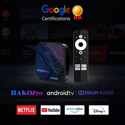 Google & Netflix certified TV Box Hako Pro Android 11 4K UHD with DSTV Now