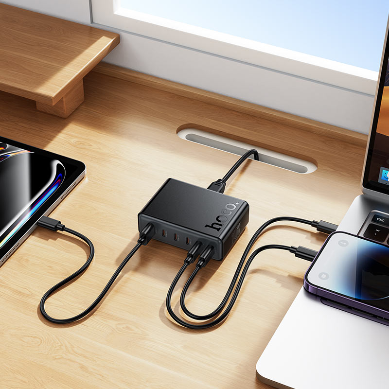 Hoco C152A GaN 6-in-1 Desktop Charging Station- 70W