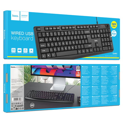 Hoco GM60 USB Wired 104 Keys Keyboard