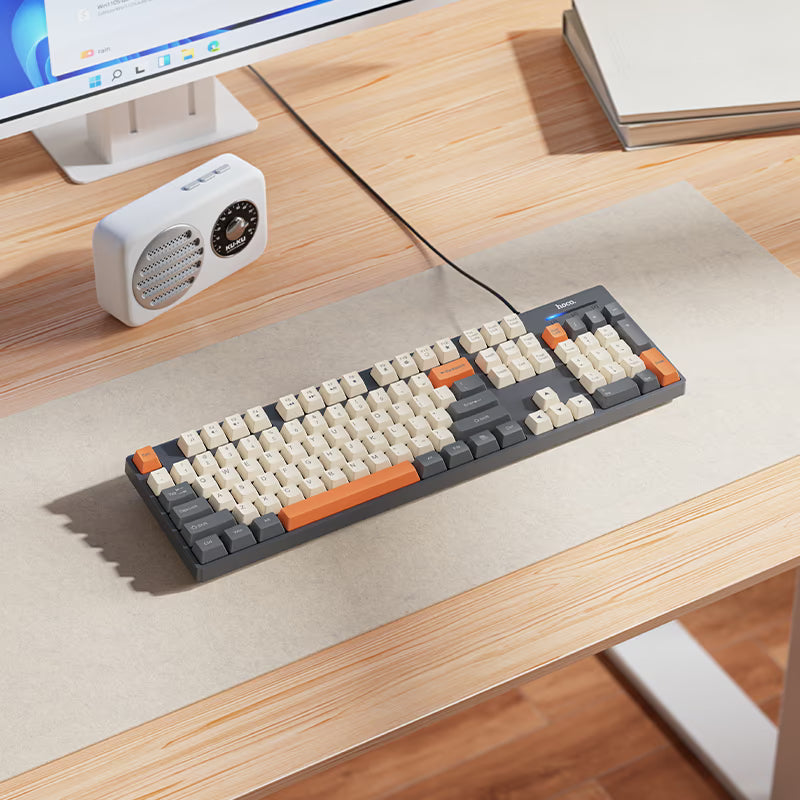 Hoco.GM61 Wired USB Keyboard 104-Key 3-Color Backlit Star Grey.