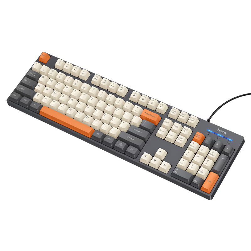 Hoco.GM61 Wired USB Keyboard 104-Key 3-Color Backlit Star Grey.