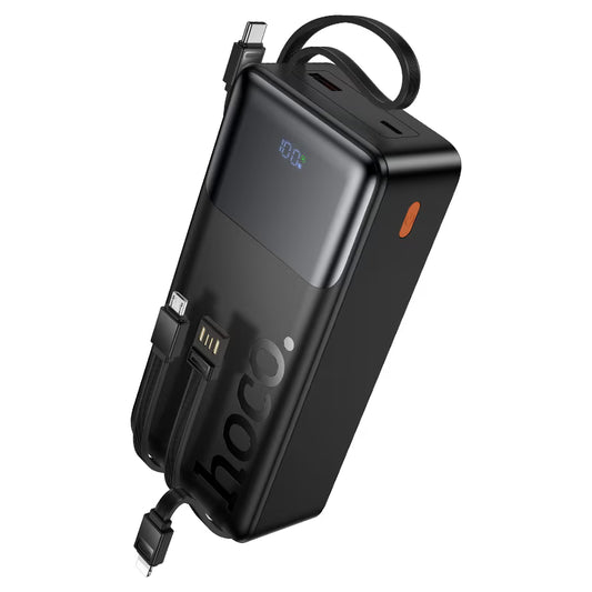 Hoco J156B 30000mAh Power Bank - Fast Charging ,4 Built-In Cables