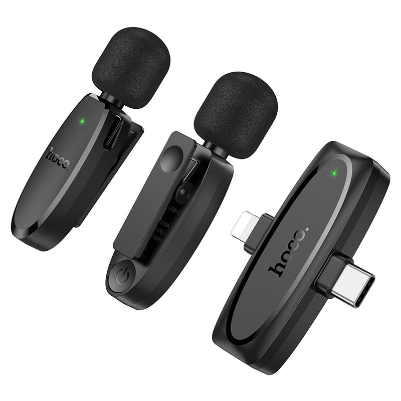 Hoco L15 2 in 1 Wireless Lavalier Microphone