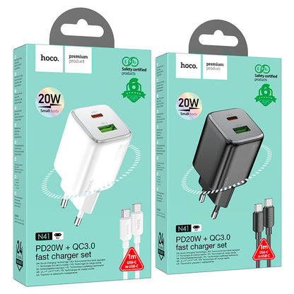 Hoco  N41 Wall Fast Charger Set 20w