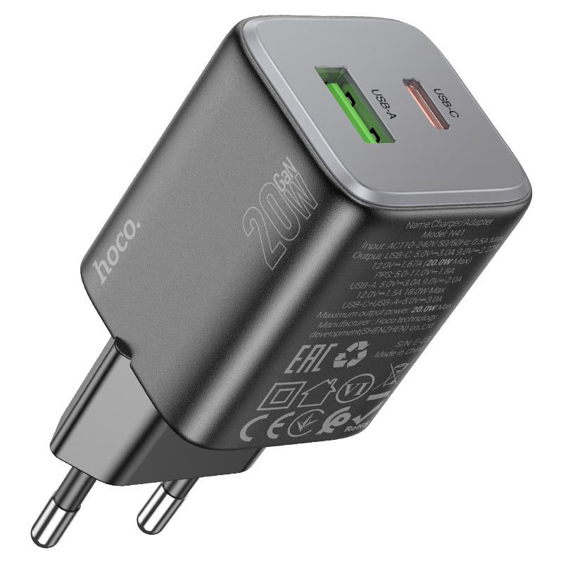 Hoco  N41 Wall Fast Charger Set 20w