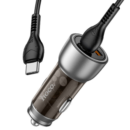 Hoco NZ8  43W dual port PD25W+QC3.0 car charger (Blue)