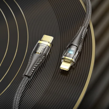 Hoco U121 Cable Type-C to Lightning  Fast Charge Gold Standard 60W