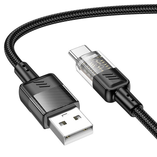 Hoco U129 USB to Type-C Braided Fast Charging Data Cable 3A - 1.2m