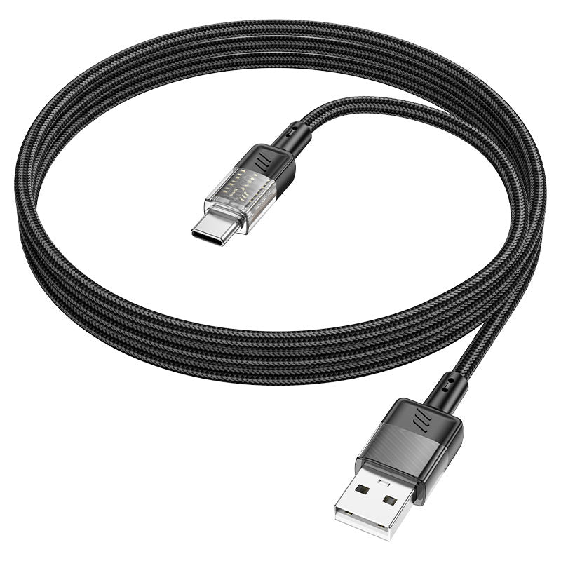 Hoco U129 USB to Type-C Braided Fast Charging Data Cable 3A - 1.2m