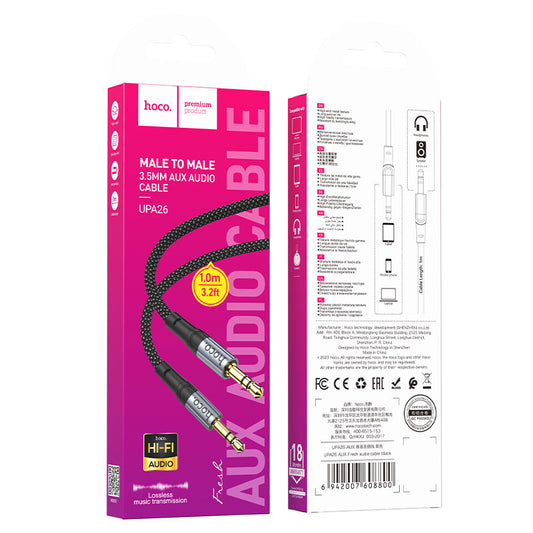 Hoco UPA26 Cable 3.5mm to 3.5mm audio AUX- 1m