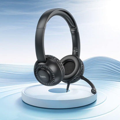 Hoc W112 Wired Headset With Microphone - Call Center Headphones