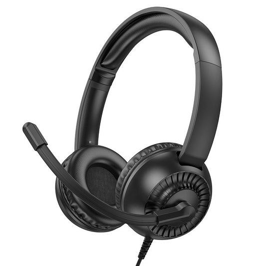 Hoc W112 Wired Headset With Microphone - Call Center Headphones