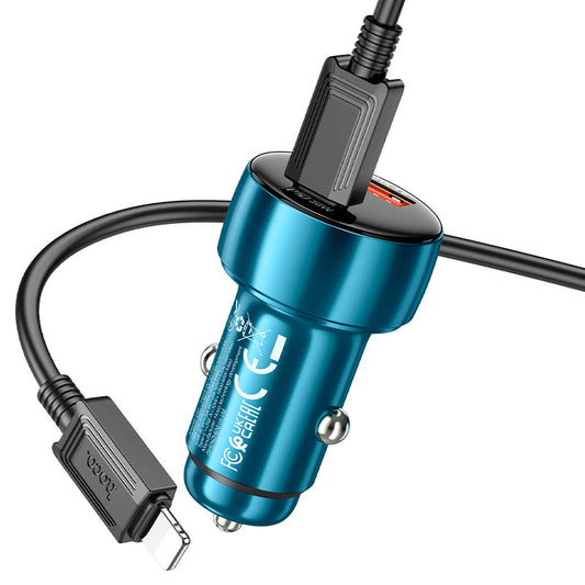 Hoco's Z50 48W Car Charger with Real-Time Voltage Display for safety!