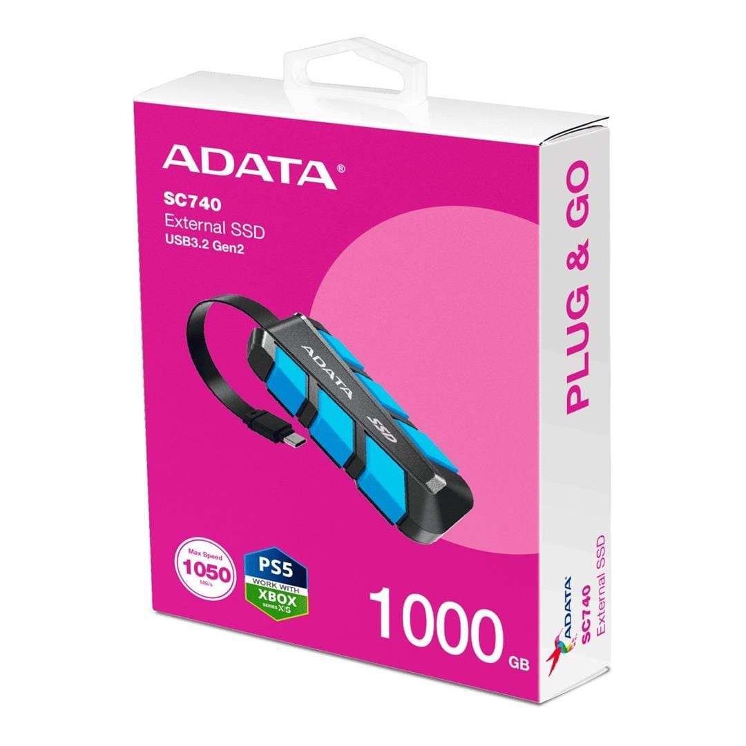 Adata SC740 USB Type C External SSD - 1TB