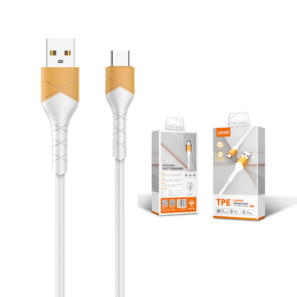 LDNIO LS801 Fast Charging Cable 30W - Micro/Lightning/Type-C