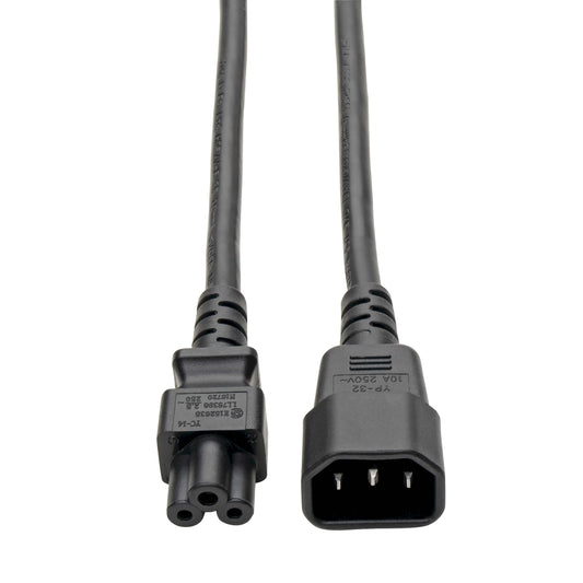 Pollen Laptop Power Adapter Cord, C14 to C5 (Clover) Adapter - 1.8m