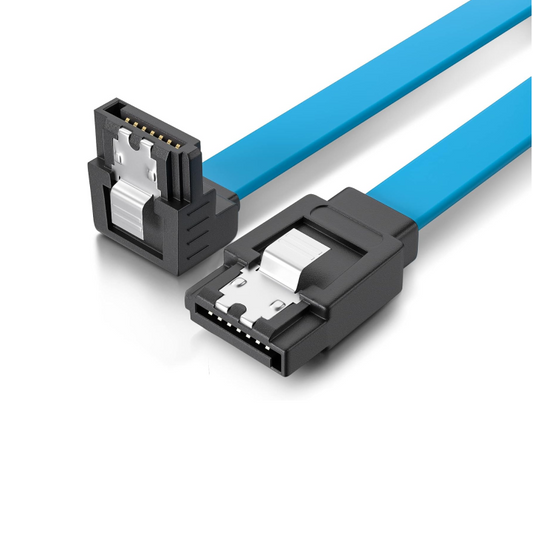 SATA 3 6GB/s Data Cable Right Angle Cable with Locking latch - 2 pack