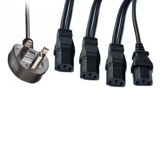 Pollen  IEC13 Dedicated 4 Headed Power Cable - 3.8M
