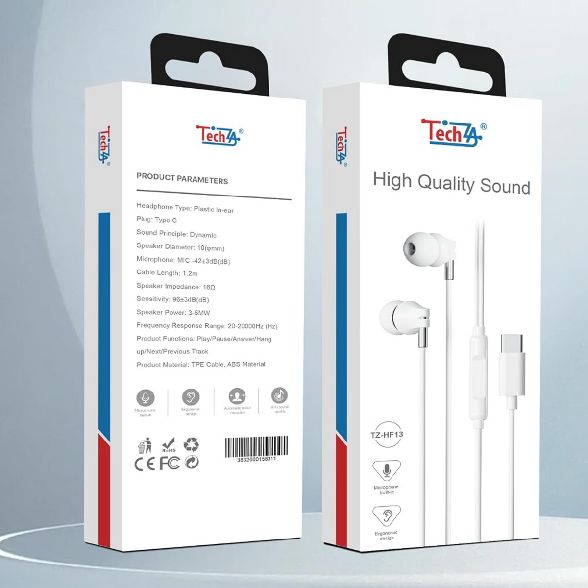 TechZA TZ-HF13 Type-C Wired In-Ear Earphones