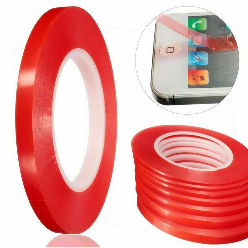 Pollen Double Sided Adhesive Tape (Red) For Mobile Phone repairs - 2mm x 50m
