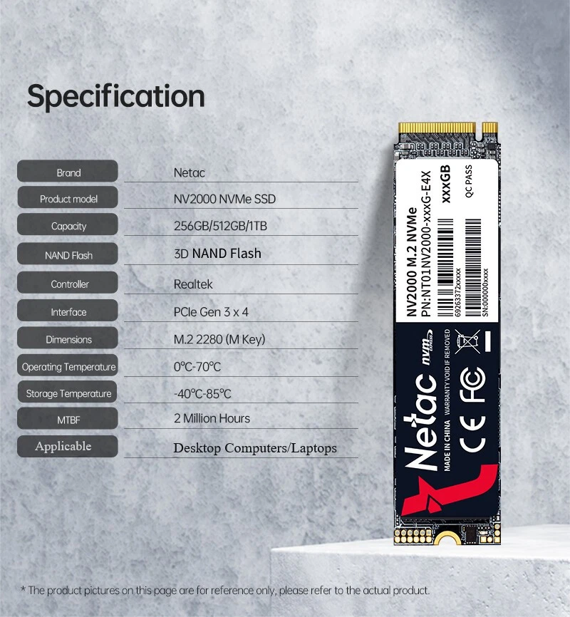 Netac EX4 256GB M.2 NVMe SSD