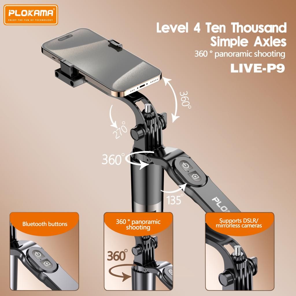 Plokama LIVE-P9 Pro Tripod Stand - 1.7m