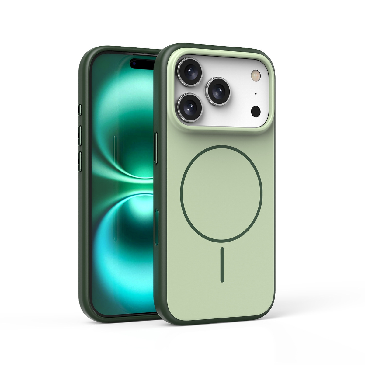 Silicone Magnetic Charging Phone Case Compatible with Iphone 17 Pro Max