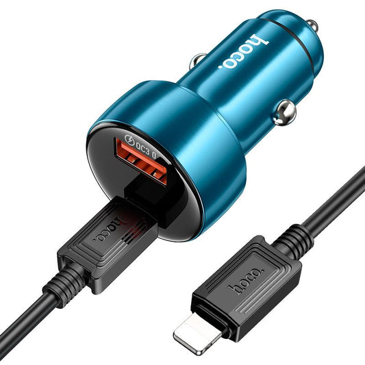 Hoco's Z50 48W Car Charger with Real-Time Voltage Display for safety!